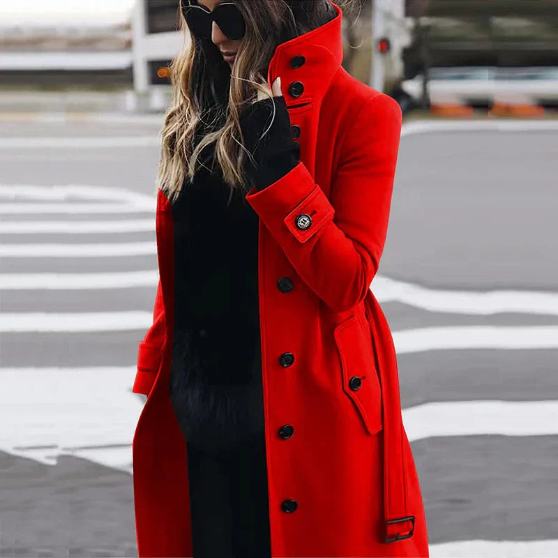 High-necked trench coat