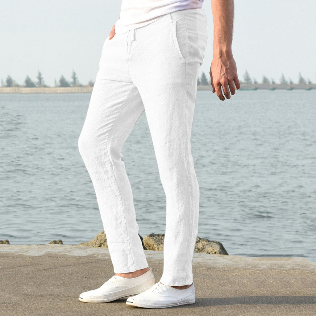 Cotton linen trousers