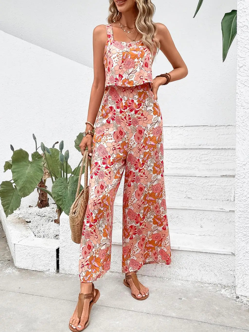 Elegant floral jumpsuit