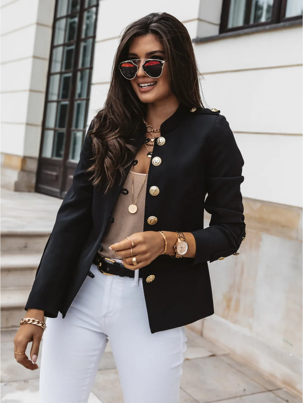 Polina - elegant button-down blazer