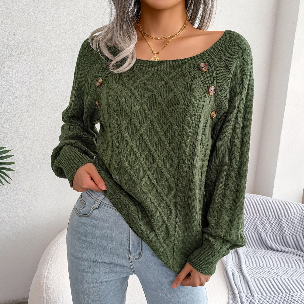 Casual knitted jumper for women