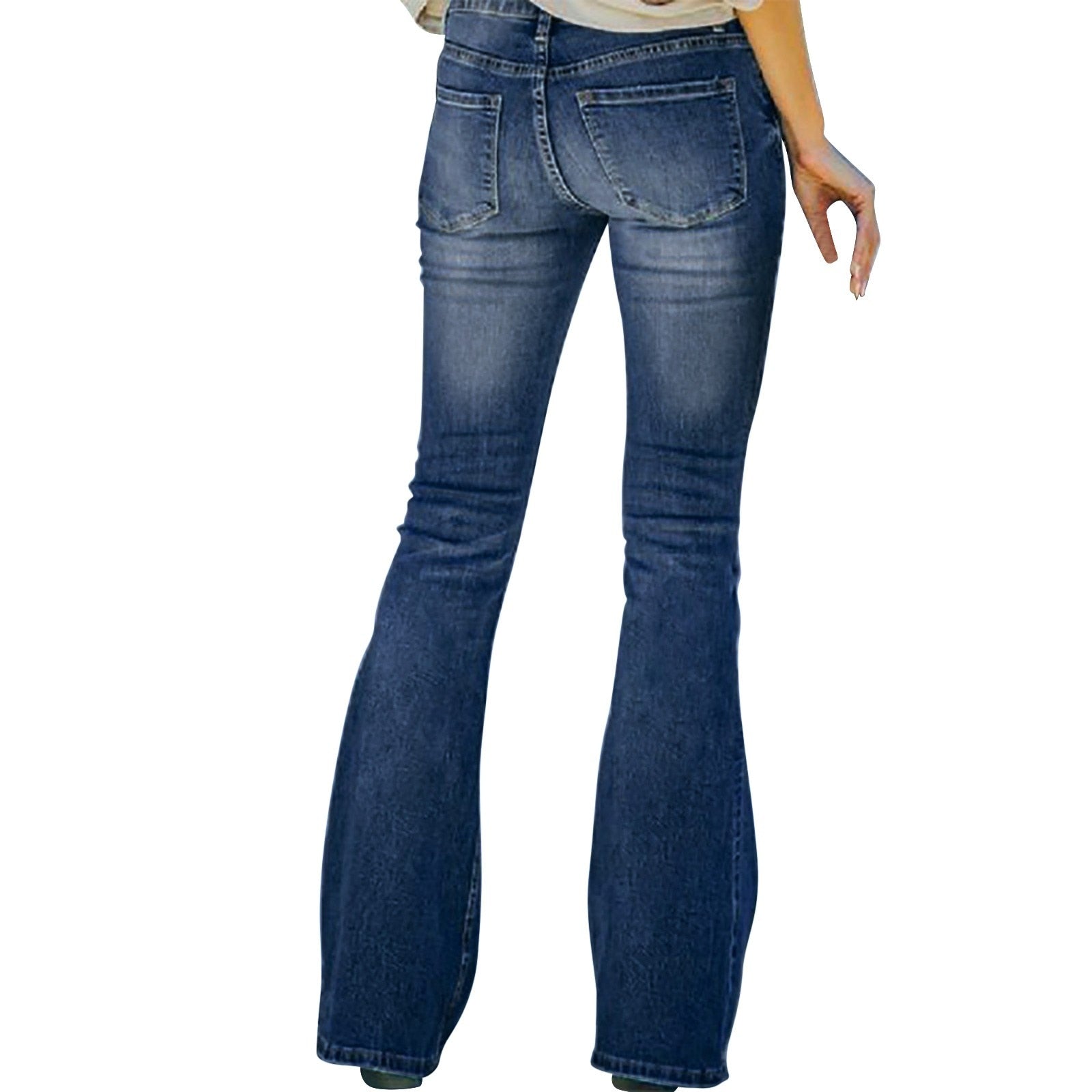 Ladies Vintage High-Waist Denim Trousers