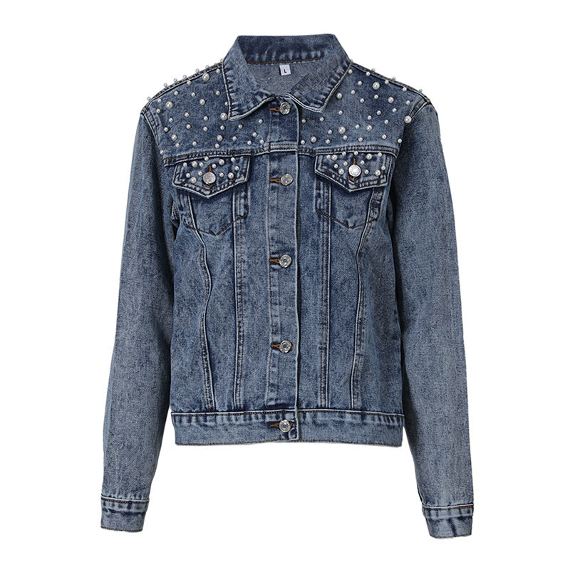 Denim jacket - Denim favourite with stylish pearl embellishment