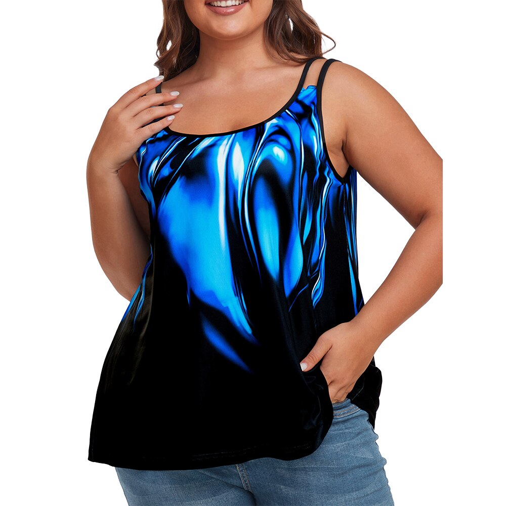 Creative short-sleeved comfort: plus-size women's tank top for the summer