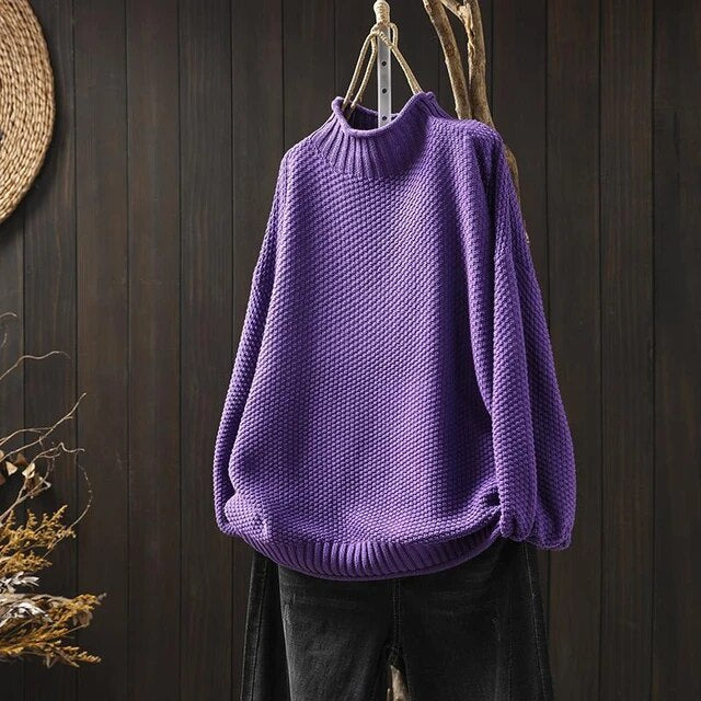 Vintage turtleneck jumper for women