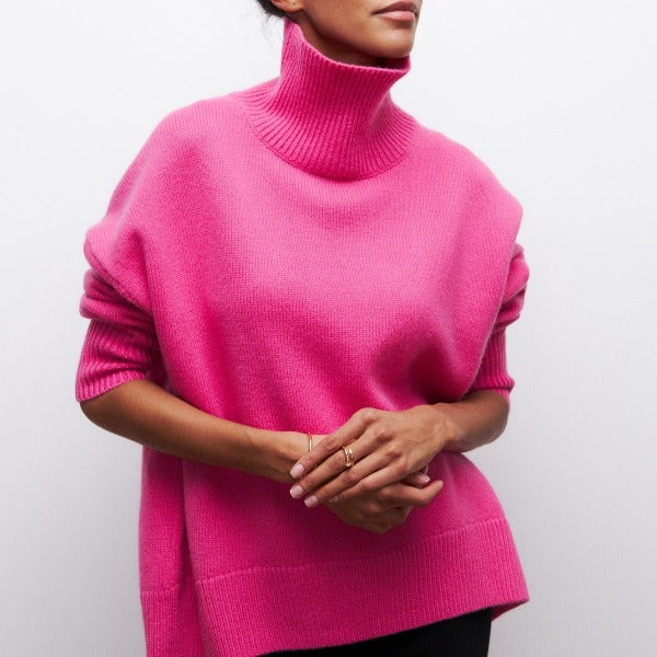 Cintia™ - High-neck knitted jumper