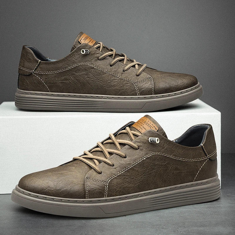 Vegan leather sneakers