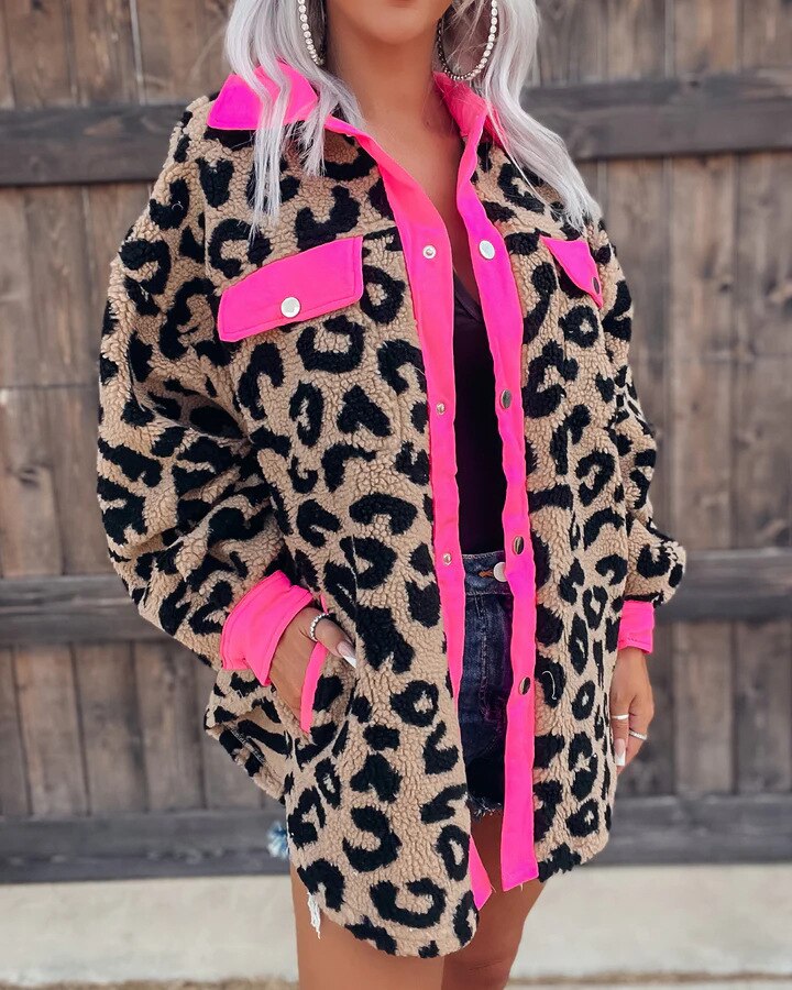 Fashion leopard coat