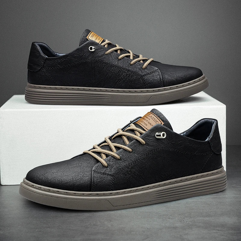 Vegan leather sneakers