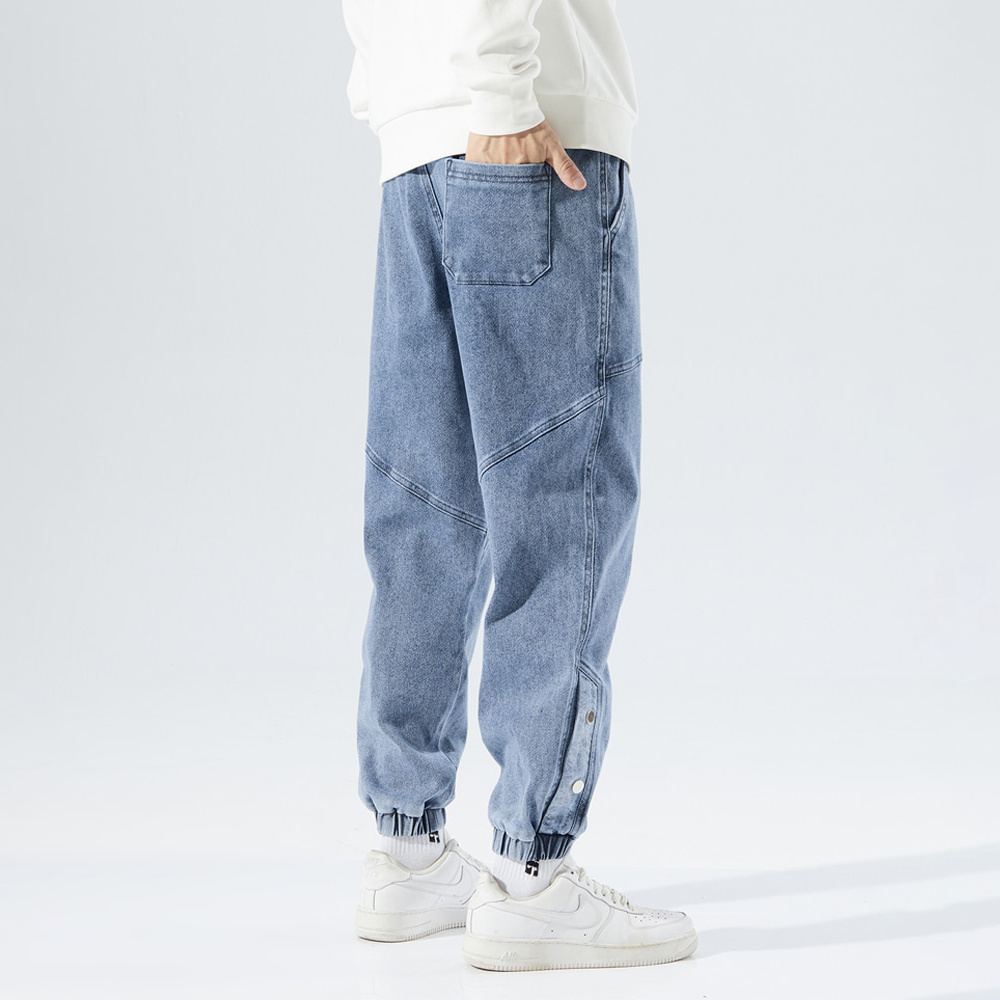 Fashionable denim sweatpants