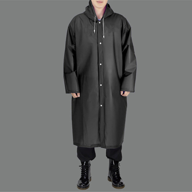 Long waterproof raincoat