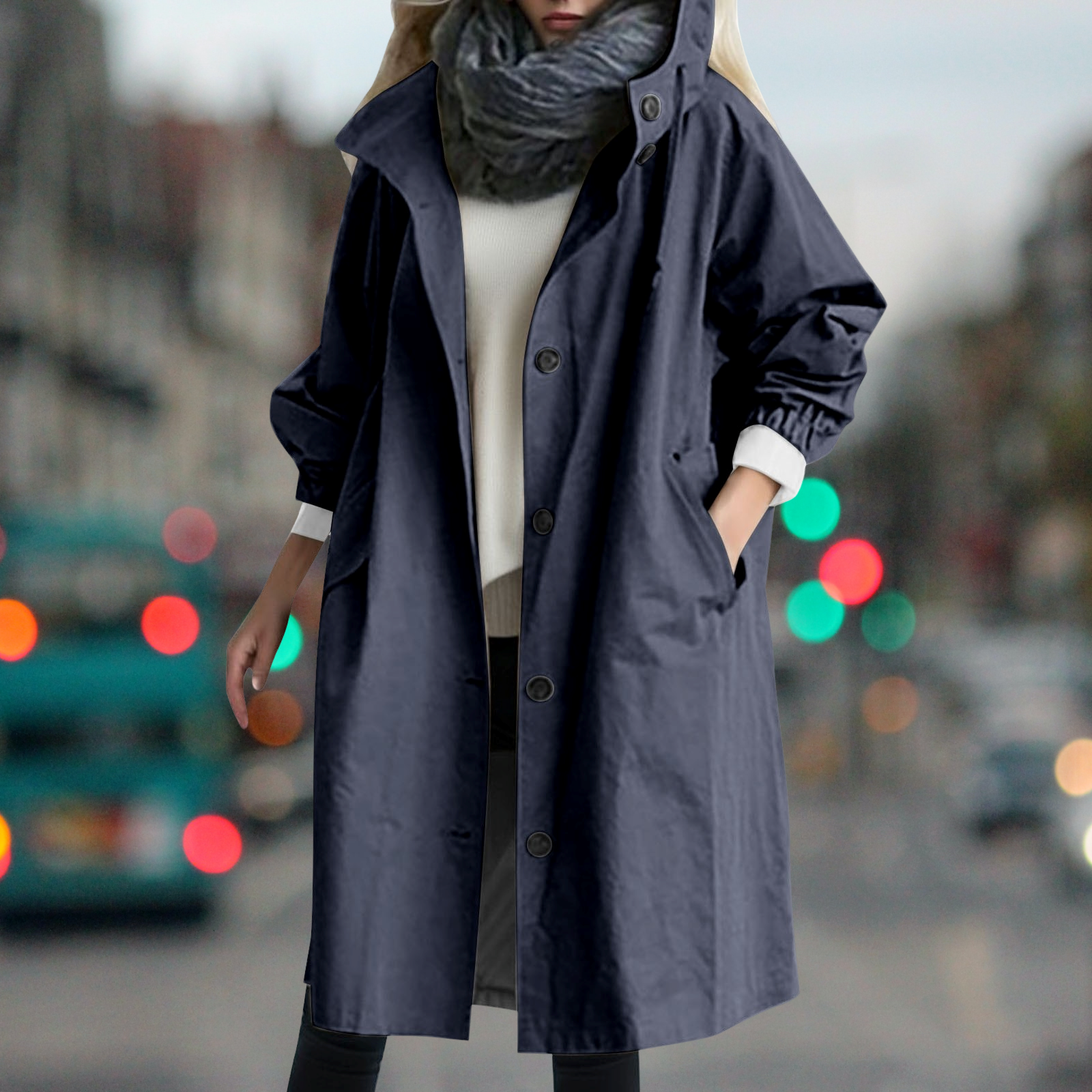 Elegant Waterproof Teddy-Lined Trench Coat