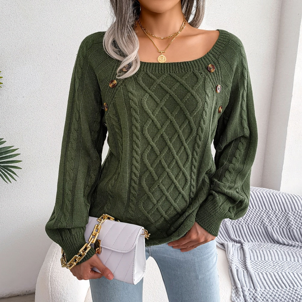 Casual knitted jumper for women