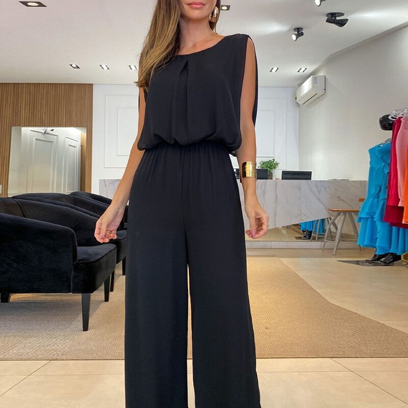 Black fashionable jumpsuit