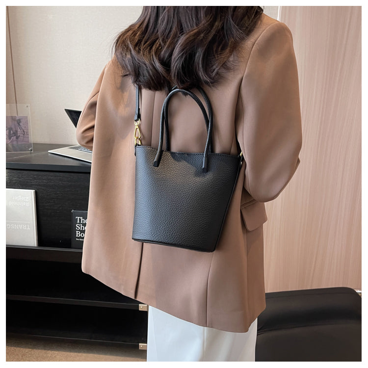 Ladies Bucket Bag Puristic Colour Chic Portable Composite Bag