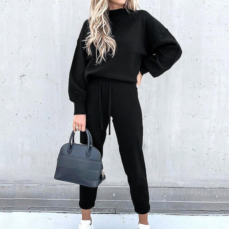 Turtleneck jumper comfort set