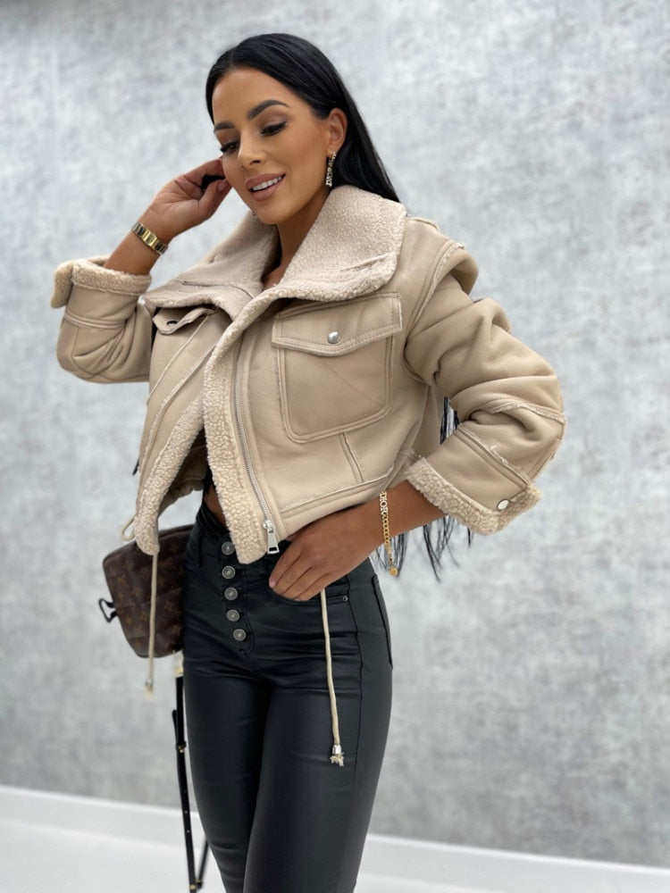 Nina - casual winter warm bomber jacket