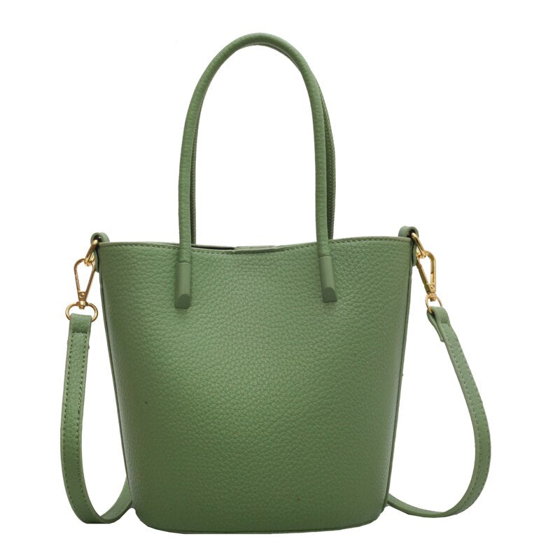 Ladies Bucket Bag Puristic Colour Chic Portable Composite Bag