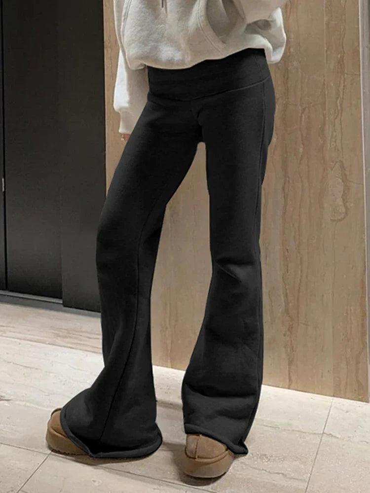 Low Waisted Flared Trousers