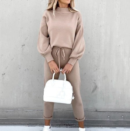 Turtleneck jumper comfort set