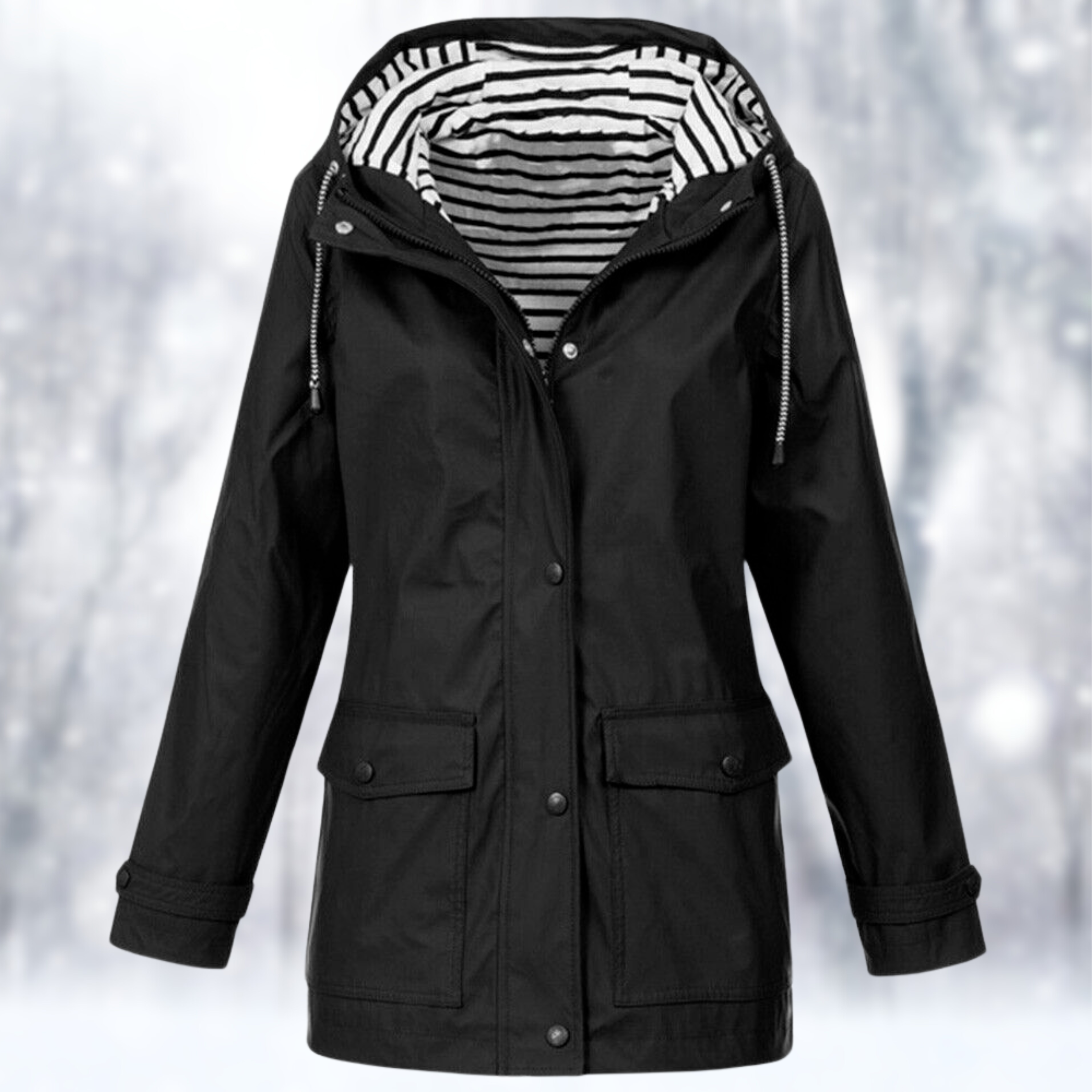 Waterproof and windproof jacket for women