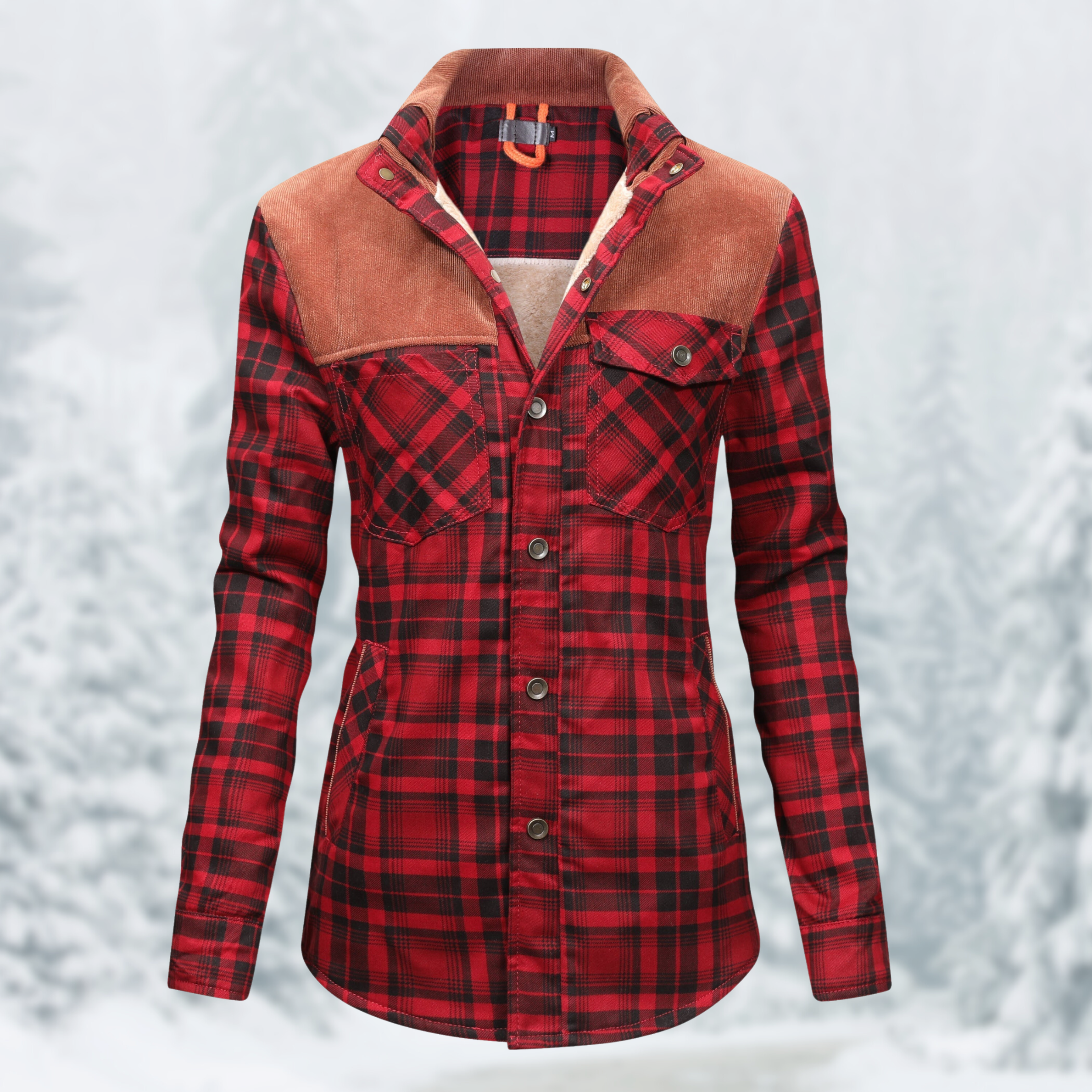 Flannel hiking jacket for women