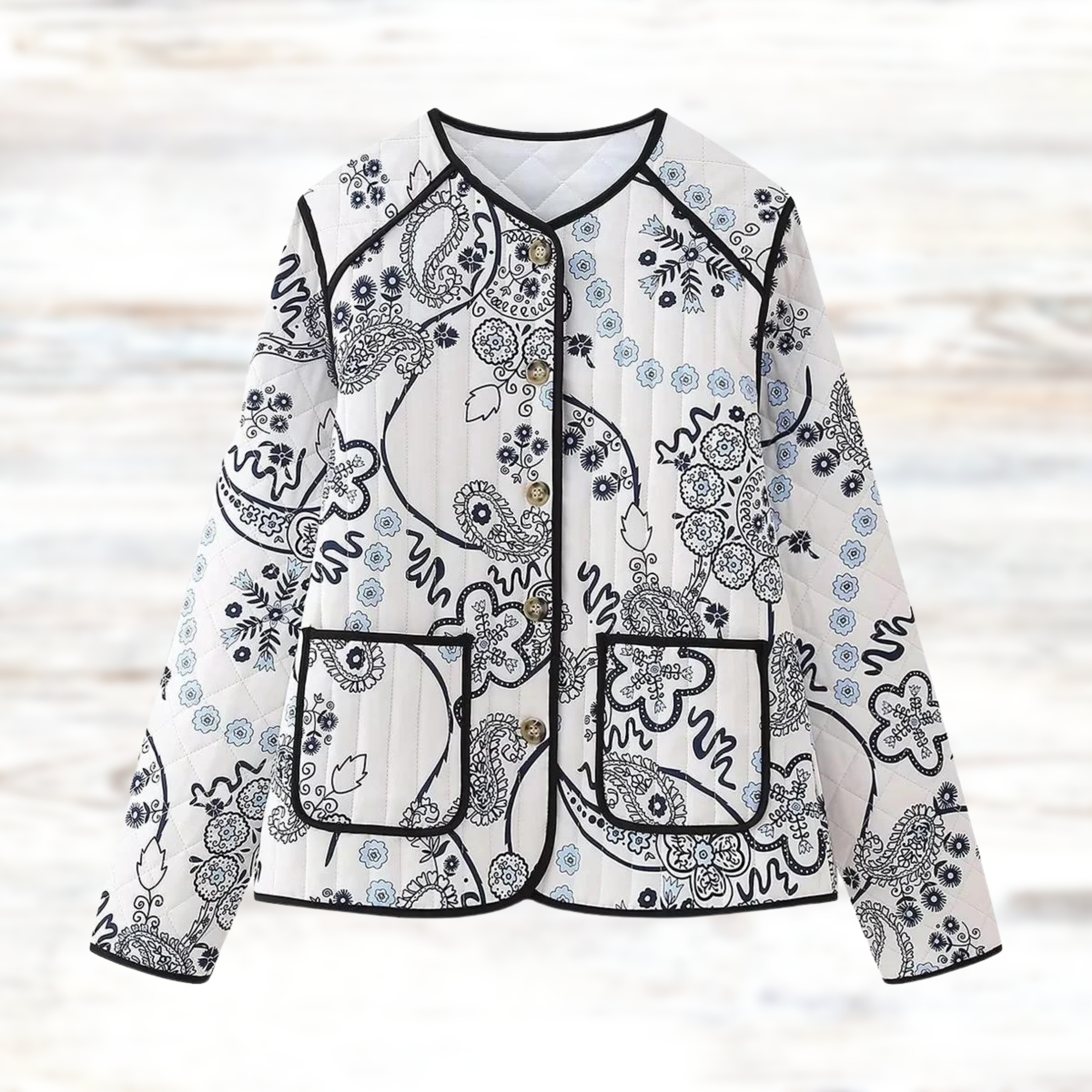 Vintage jacket with floral print