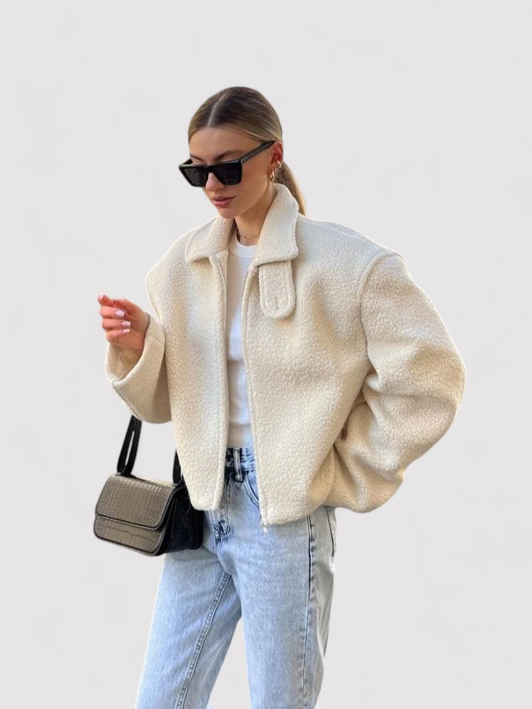 Ancien | White Wool Coat For Women