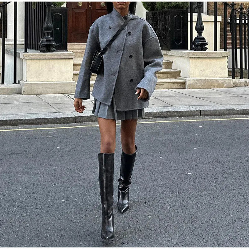 Elegant wool trench coat