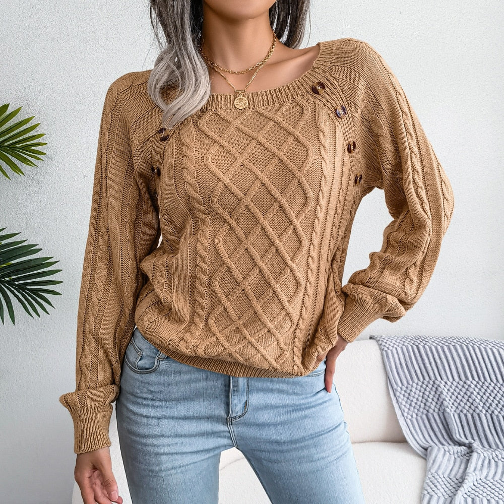 Casual knitted jumper for women