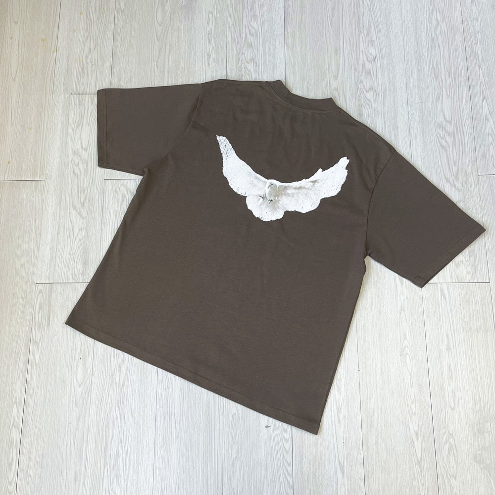 Vintage T-Shirt with loose fit and pigeon print