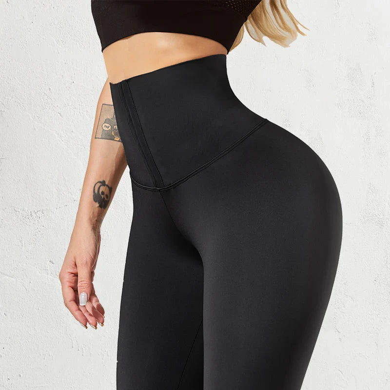 High-Waisted Shaping Leggings with Zipper