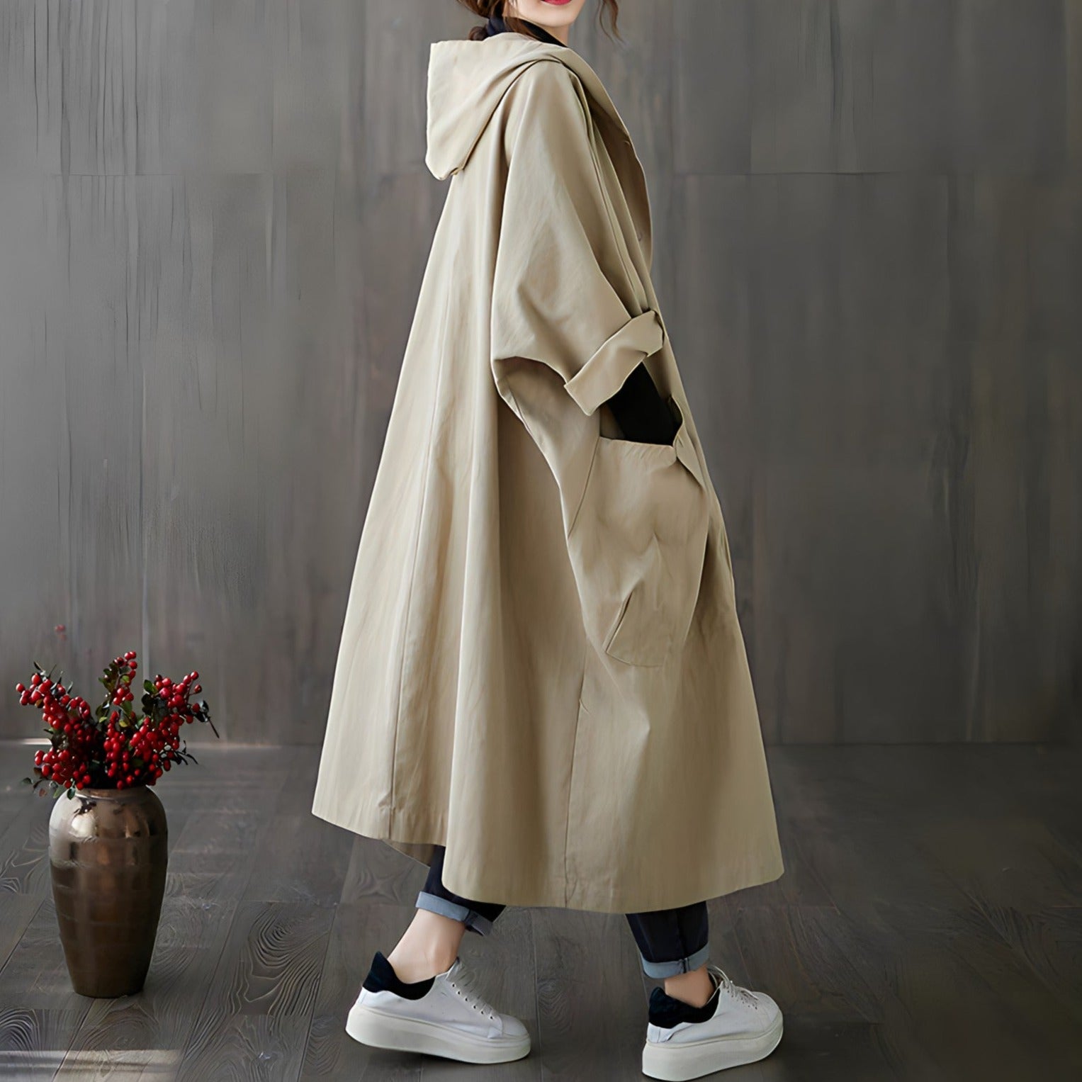 Timeless elegance Oversized trench coat