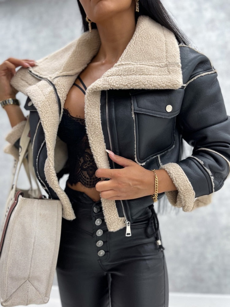 Nina - casual winter warm bomber jacket