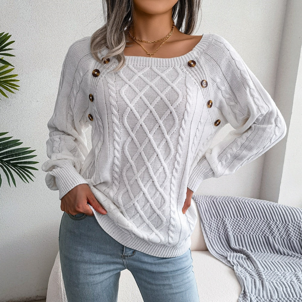 Casual knitted jumper for women