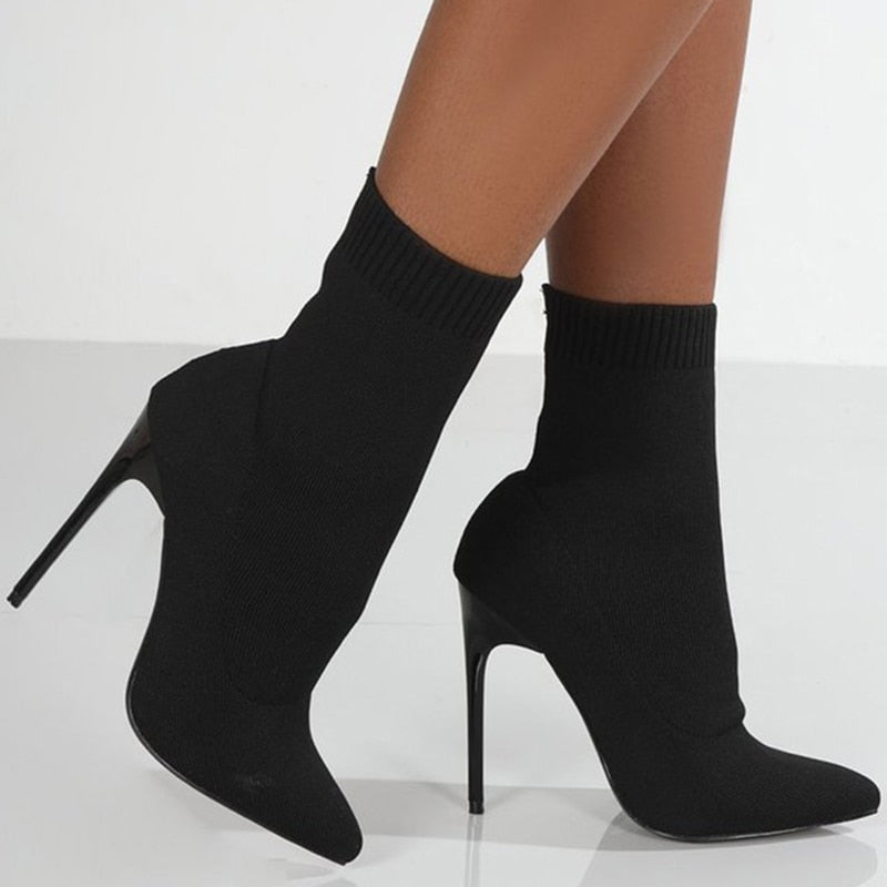 Cute ankle boots with a high heel