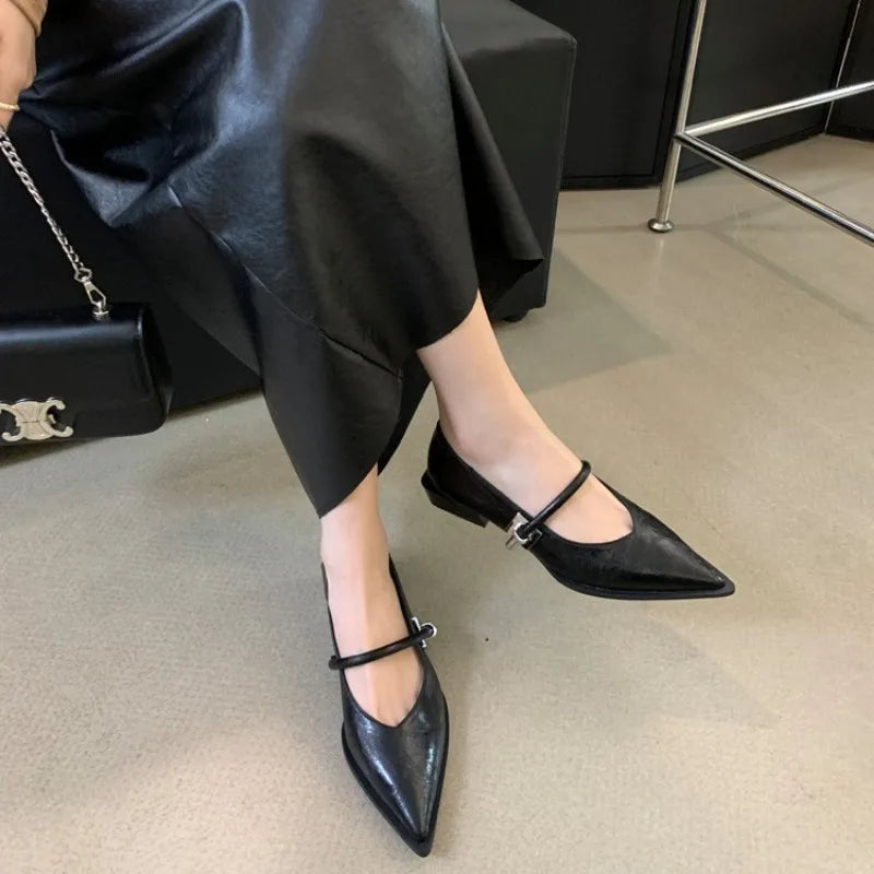 Classic Mary Jane Low Heeled Slingback