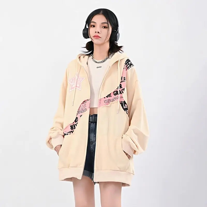 Oversized hoodie with graphic print