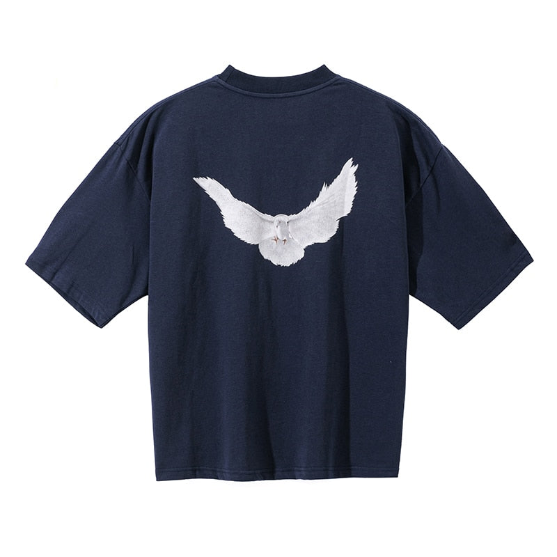 Vintage T-Shirt with loose fit and pigeon print