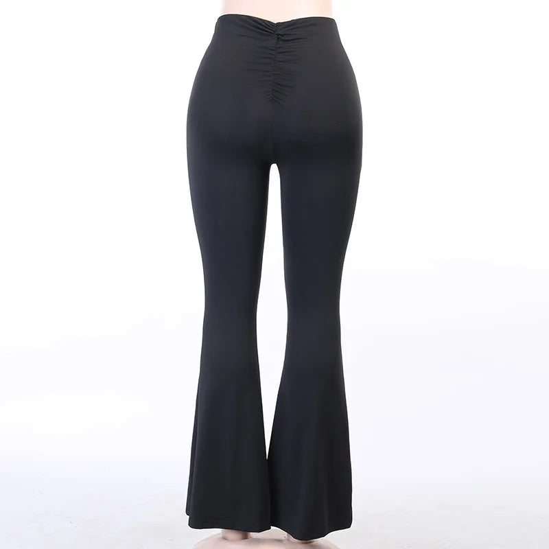 Elegant flared trousers with high waist