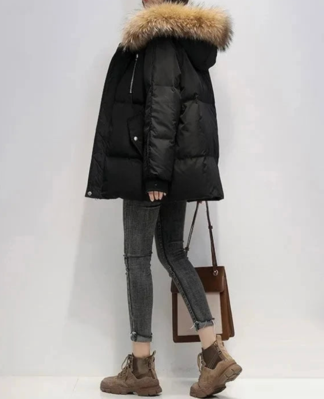 Nordiva - Warm winter coat with faux fur