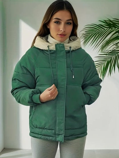 Classic quilted winter coat for women