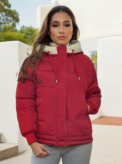 Classic quilted winter coat for women