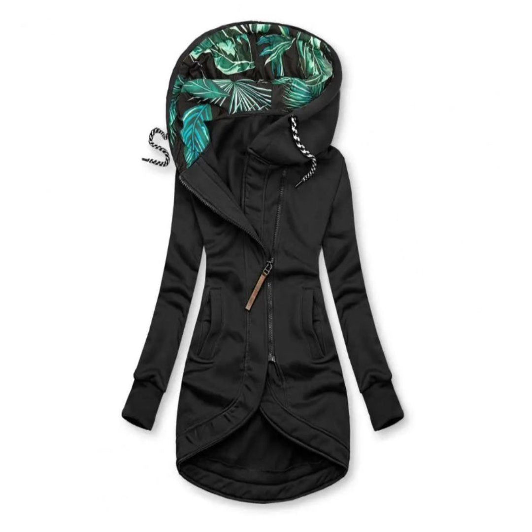 Leane | Warm Hooded Zipper Jacket for Women