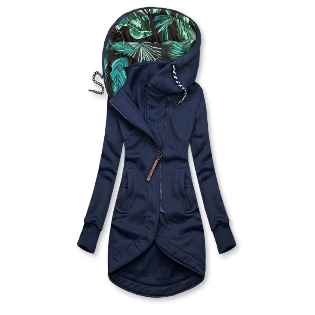 Leane | Warm Hooded Zipper Jacket for Women