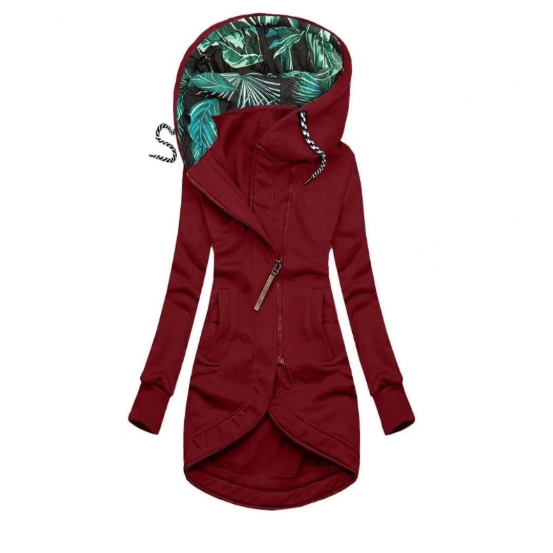 Leane | Warm Hooded Zipper Jacket for Women