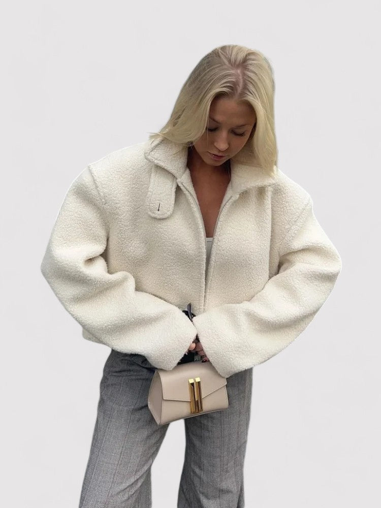 Ancien | White Wool Coat For Women