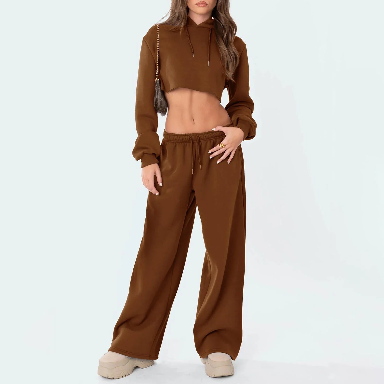 High Waist Wide Leg Trousers