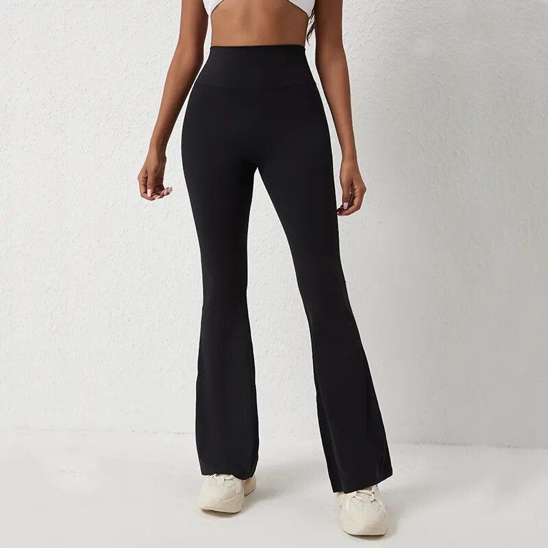 High-waisted wide-leg leggings trousers for women