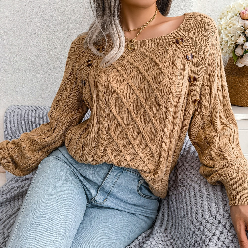 Casual knitted jumper for women